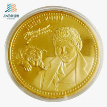 Suministre la moneda promocional del recuerdo del logotipo del regalo promocional del oro para Michael Jackson